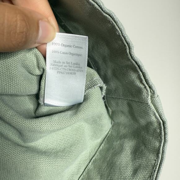 Everlane Cross WideStrap Crop Tank Top XXS Green Organic Cotton Canvas Citycore - Picture 5 of 7